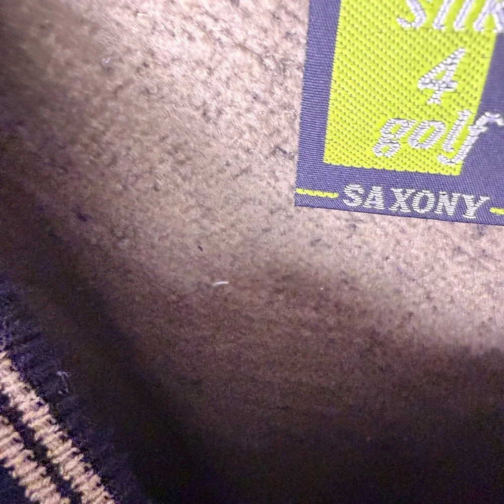 Vintage Saxony Mens Golf Sweater Grandpa 2XL 100% Silk Textured 90s 80s‎ Ugly